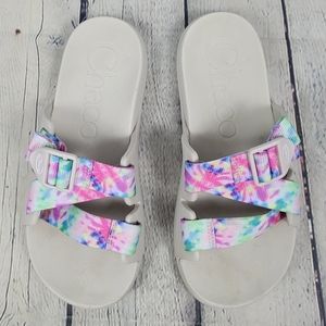 CHACO | Chillos Hash Slide multicoloured tie-dye sandals